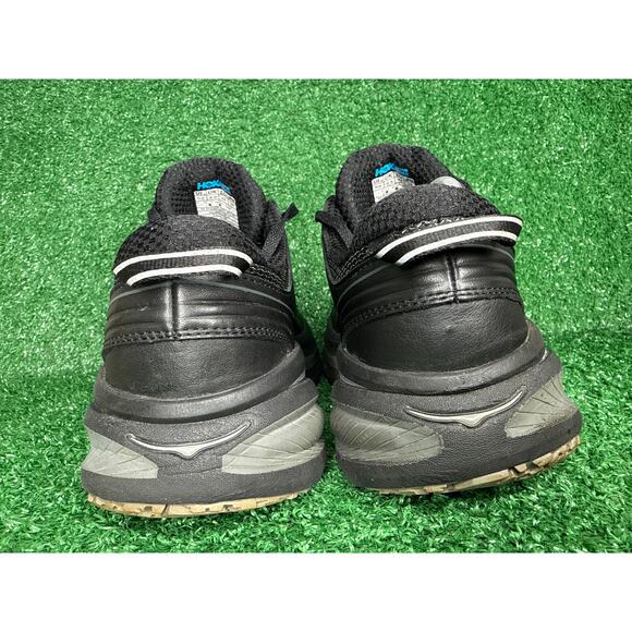 Hoka One One Mens Bondi LTR Wide Running Shoes Sneakers Size 10 2E Black Leather main image 6